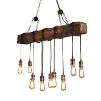antique industrial retro wood e27 led ceiling chandelier lightin creative bar luminaire vintage pendant lights lustre