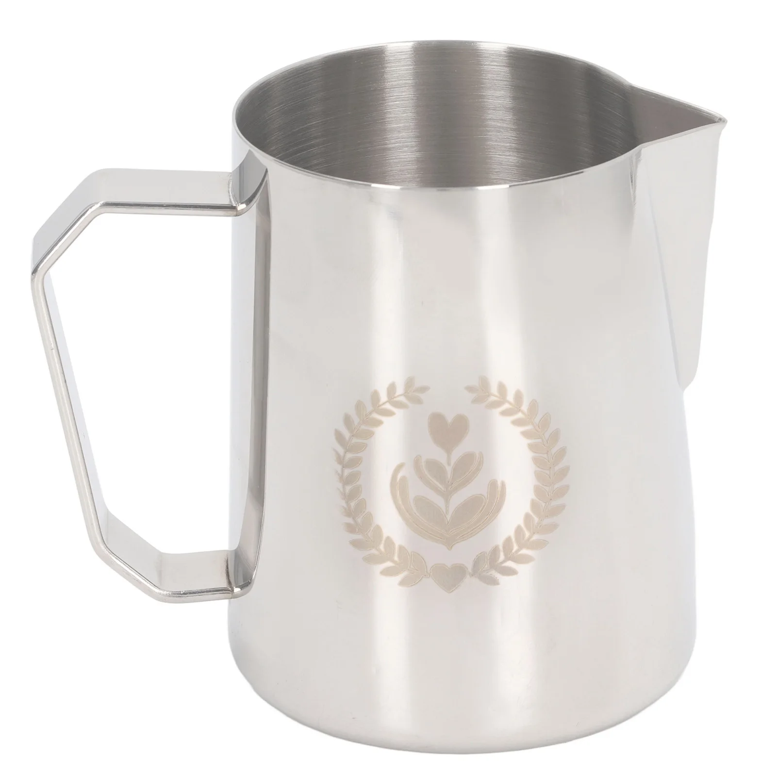 

Frothing Jug Pitcher 600ml Food Grade Stainless Steel Milk Frother Cup Eagle Spout Milk Frothing Jug Silver