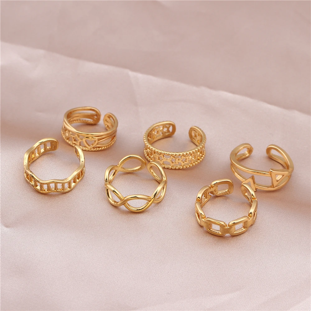 

Pen Toe Rings Foot Jewelry Adjustable Midi Finger Toe Band Ring Gifts Summer Beach for Women Fashion Bohemian Style Gold Color