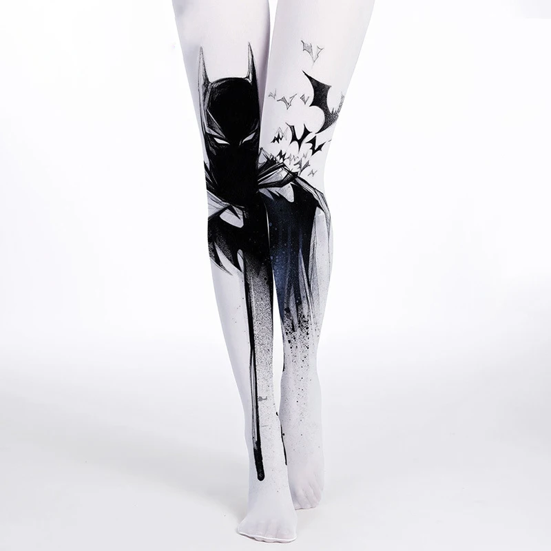 

Fashion Cartoon Printing Women's Pantyhose High Stretch Comfortable Velvet Lolita Spice Personality Comic Style Nylon Tights