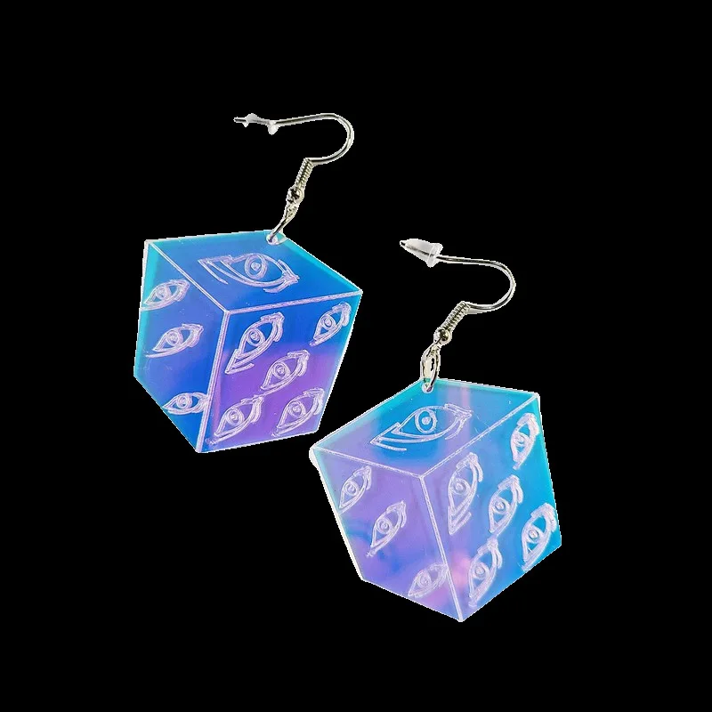 Женские акриловые серьги с комиксами, комиксами, заклинающими глазами, ювелирные изделия