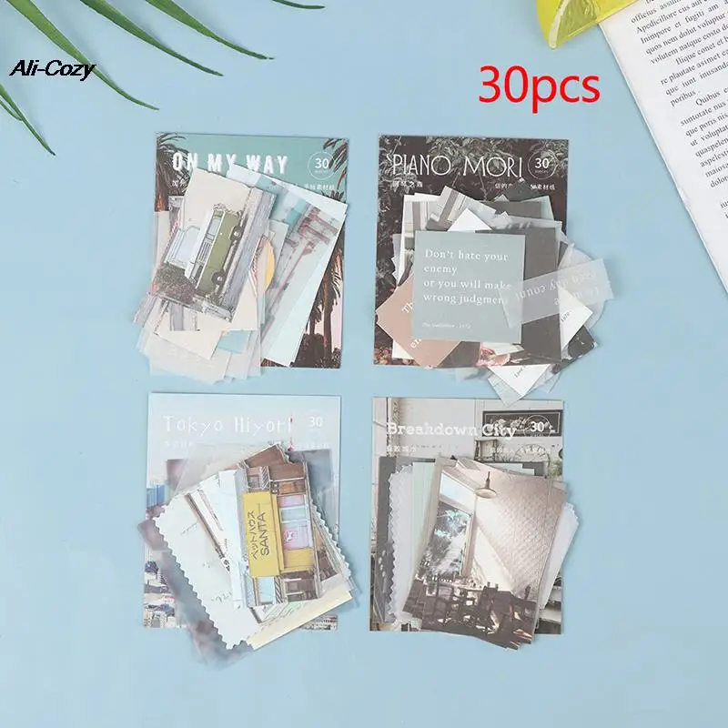 

30Pcs DIY Decoration Sticker Aesthetic Stickers for Journaling Moment Series Creative Scrapbooking Stationary School Supplies