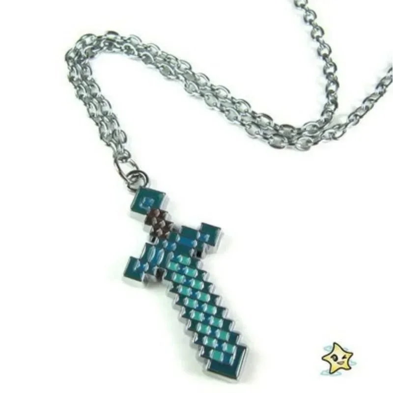 Ожерелье Minecraft креативный кулон крипер алмазный меч кирка Enderman игровые ювелирные