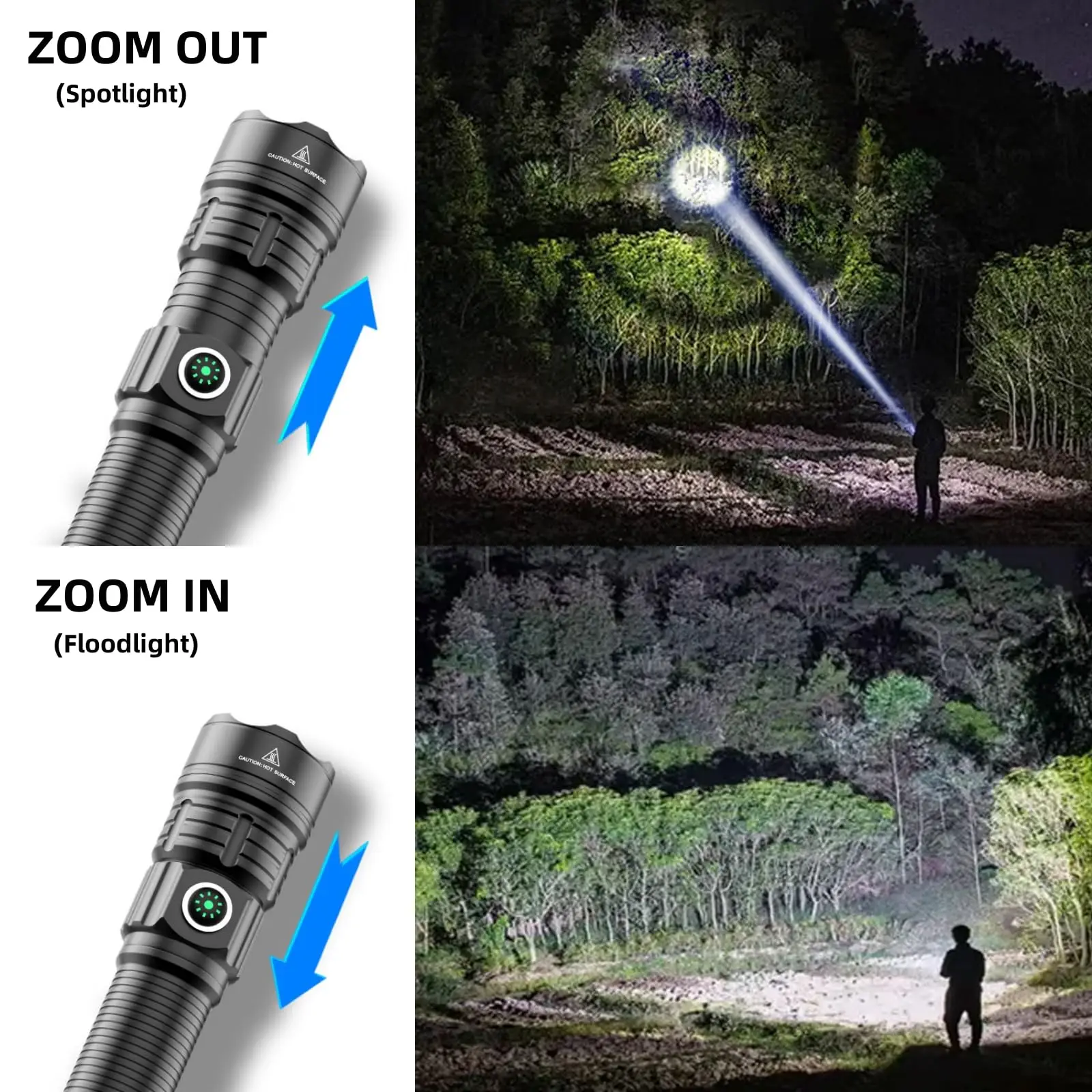 Перезаряжаемый фонарик 1200000 люмен мощные светодиодные фонарики с 3 режимами