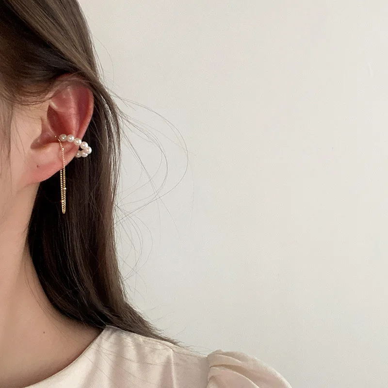 

Exquisite Round Bead Ear Earring Fashion Long Statement Earrings For Womenn Party Wedding Female Jewelry