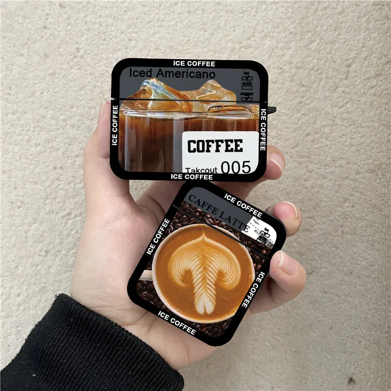 Модный чехол для наушников INS с молоком и кофе Airpods 4 1 2 3 Pro милый беспроводных Air Pods