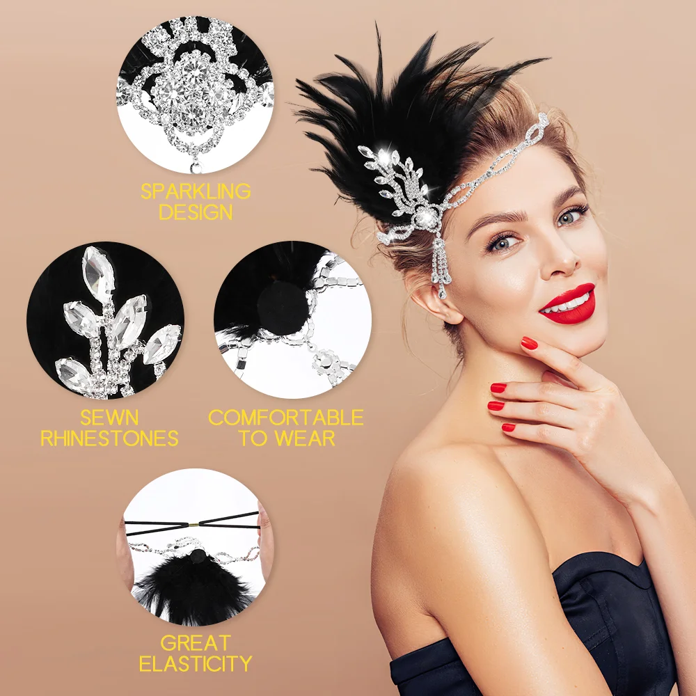 Аксессуары для женщин повязка на голову лента волос женские повязки 20-х годов