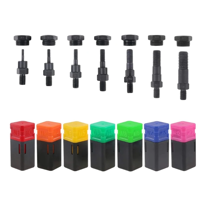 

Rivet Nut Gun- Drill Adapter Tool Riveting Manual Threaded Hand Riveter Inserts Metal License Plate Rivet Threads