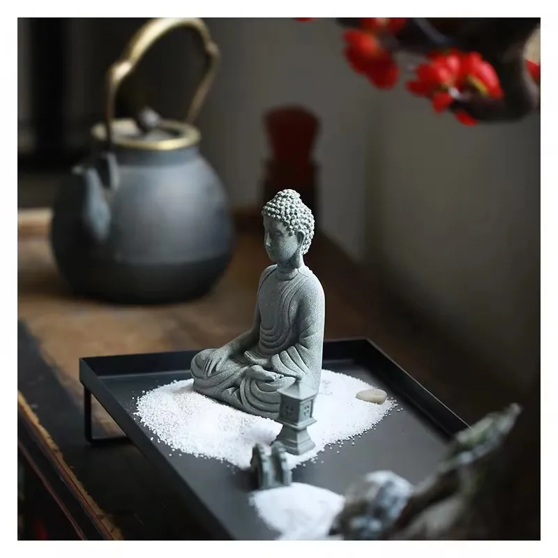Мини-статуя Будды для медитации дзен-жест тайская буддийская фигурка скульптура