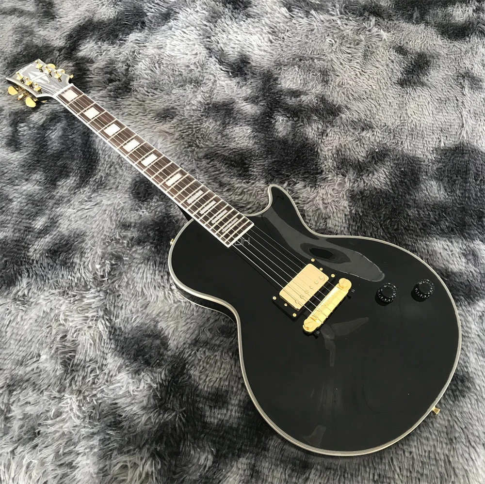 

Новая гитара lp black standard star под заказ, золотая металлическая электрическая гитара, Золотая гитара, эбеновый гриф, гитара