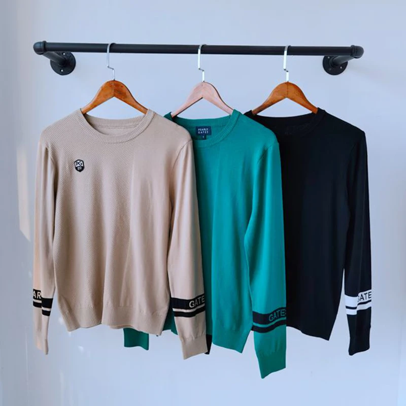 

Корейский оригинальный мужской тонкий свитер для гольфа на весну и лето, большой эластичный удобный свитер для гольфа с низким круглым выре...