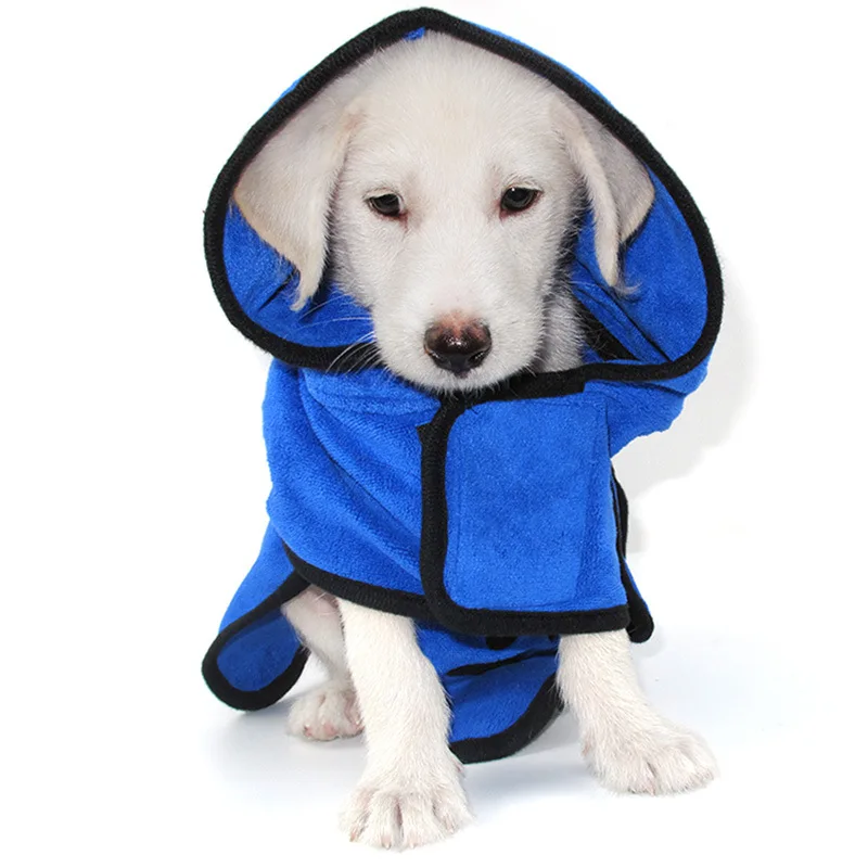 

Pet Supplies Cat Dog Bathrobe Super Absorbent Soft Microfiber Quick Dry Towel Xs-xl Size Hooded Fashion Comfortable Dog Coat