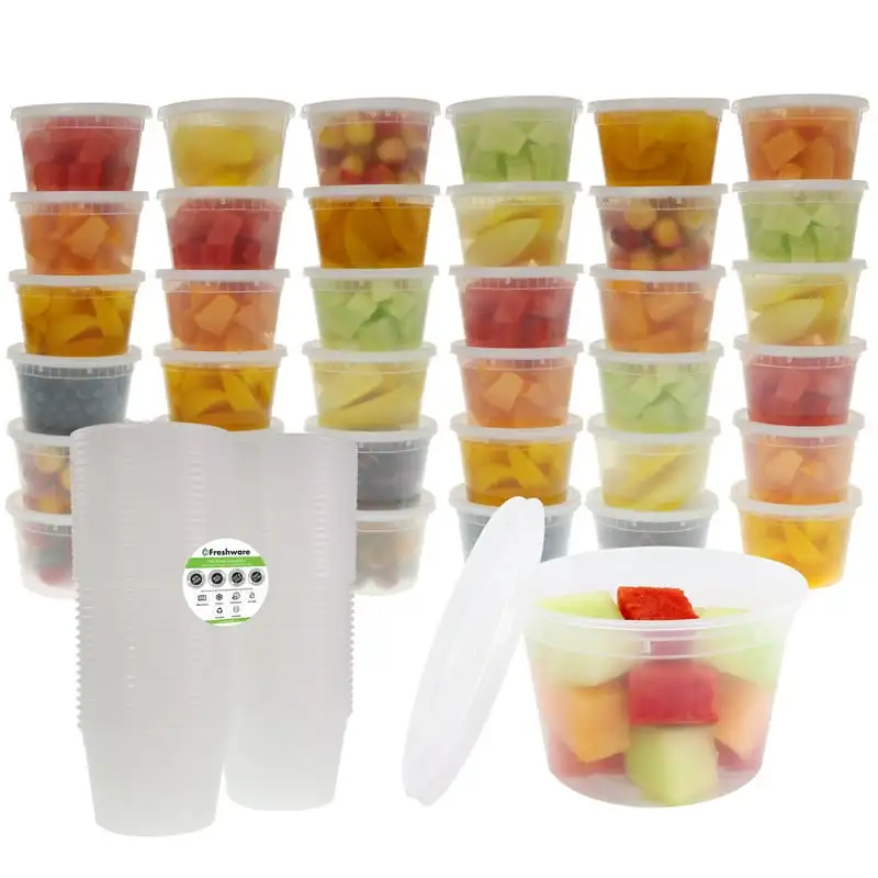 

Containers with Lids, 16 Ounce, 36-Pack, YH-S16X36