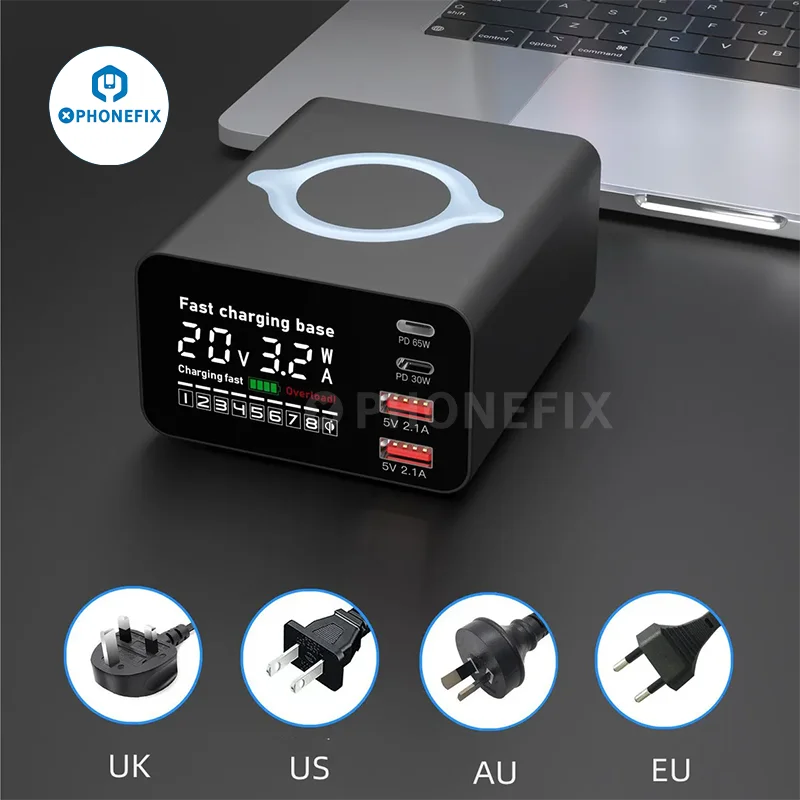 110 Вт USB Type-C PD + QC Многопортовое настольное зарядное устройство для быстрой