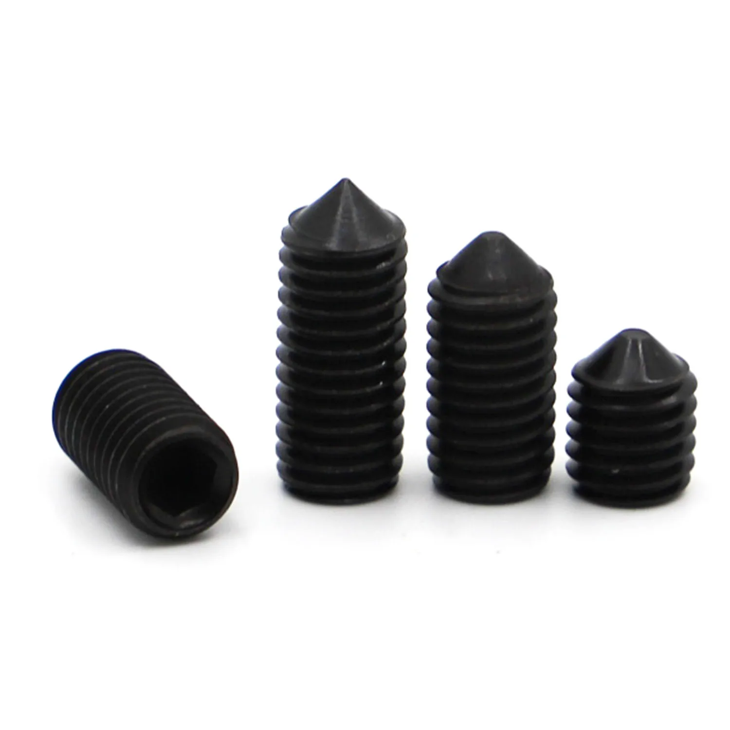 10-50Ppcs M3 M4 M5 M6 M8 M10 DIN914 черный класс 12.9 стальной шестигранный зеркальный винт набор