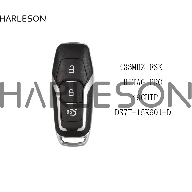 

3 buttons Smart Card Remote Car Key 433MHz for Ford Mondeo Edge S-Max Galaxy 2014-2018 with HITAG PRO chip No Mark DS7T-15K601-D