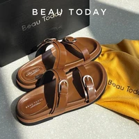 Женские тапочки BEAUTODAY из натуральной кожи