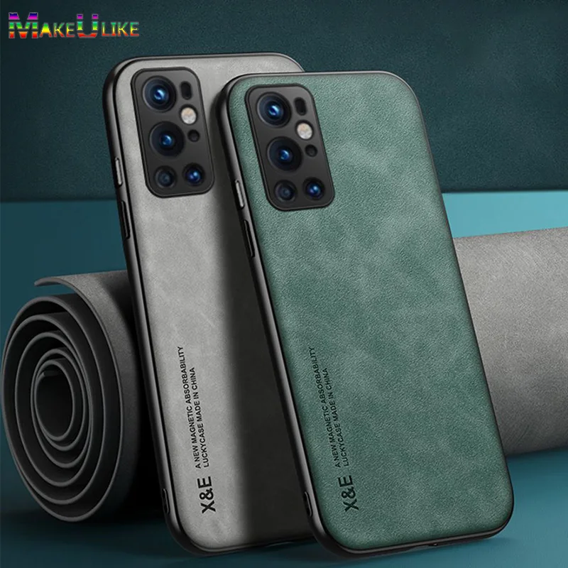 

Magnetic Case for Oneplus 9 Pro Case Leather Silky Feel Slim Cover for Oneplus 7 7T 8 9 Pro 8Pro 7TPr 7Pro 9Pro 8T Nord 9RT Case