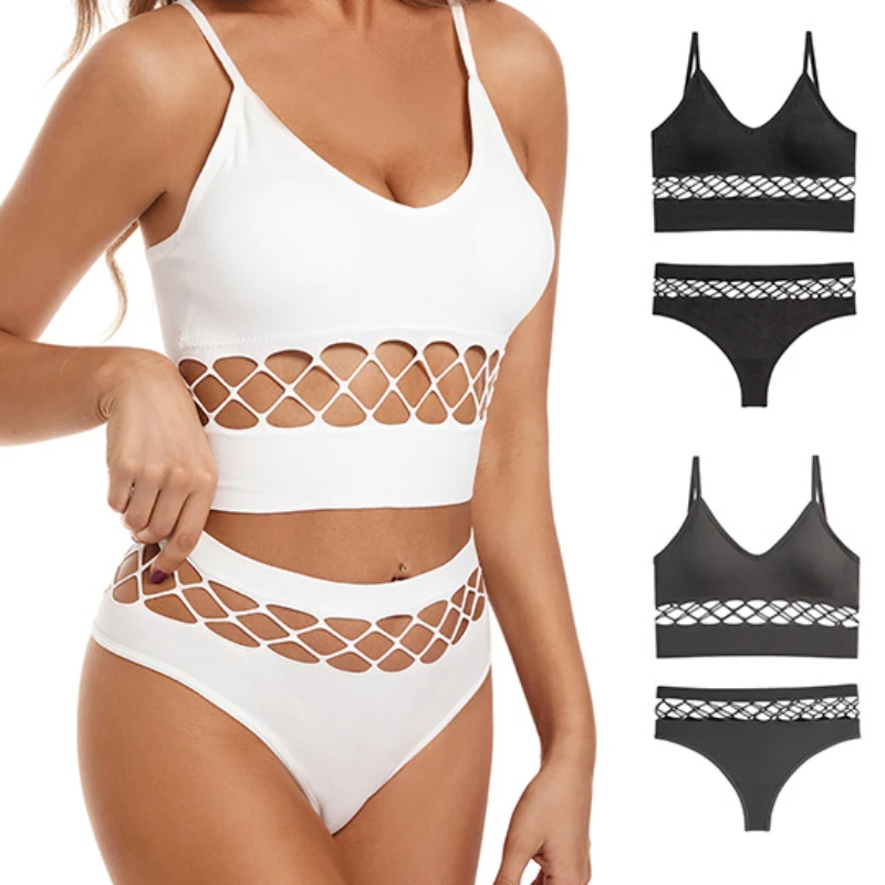 Женский Спортивный Топ На Бретелях С Вырезами Тонкий Мягкий Бюстгальтер Пуш-ап