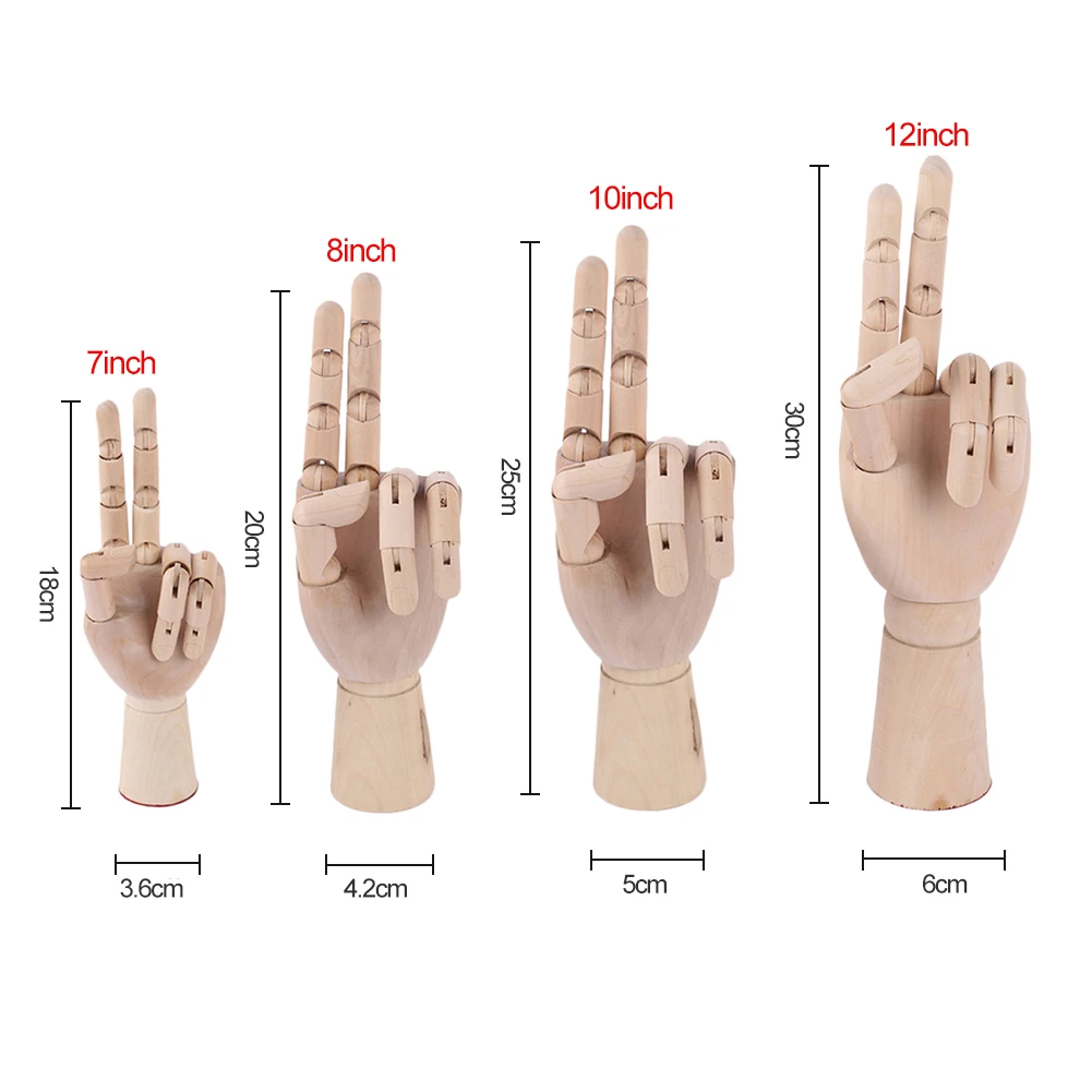 Деревянные ручные фигурки вращающаяся модель ручного сустава манекен для