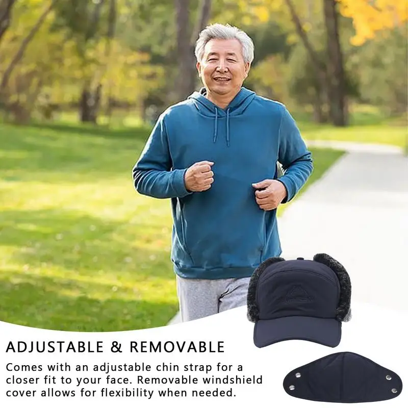 Зимняя русская шапка Теплая зимняя охотничья с ушками солдатская Термальная