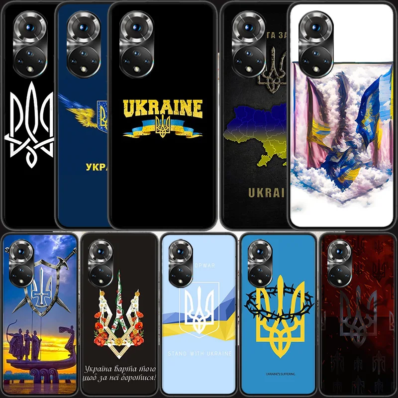 

New Ukraine Flag Phone Case For Honor 50 20 Pro 1020i 10 9 Lite 9X 8A 8S 8X 7S Huawei P SmartZ 2021 Y5 Y6 Y7 Y9 Cover