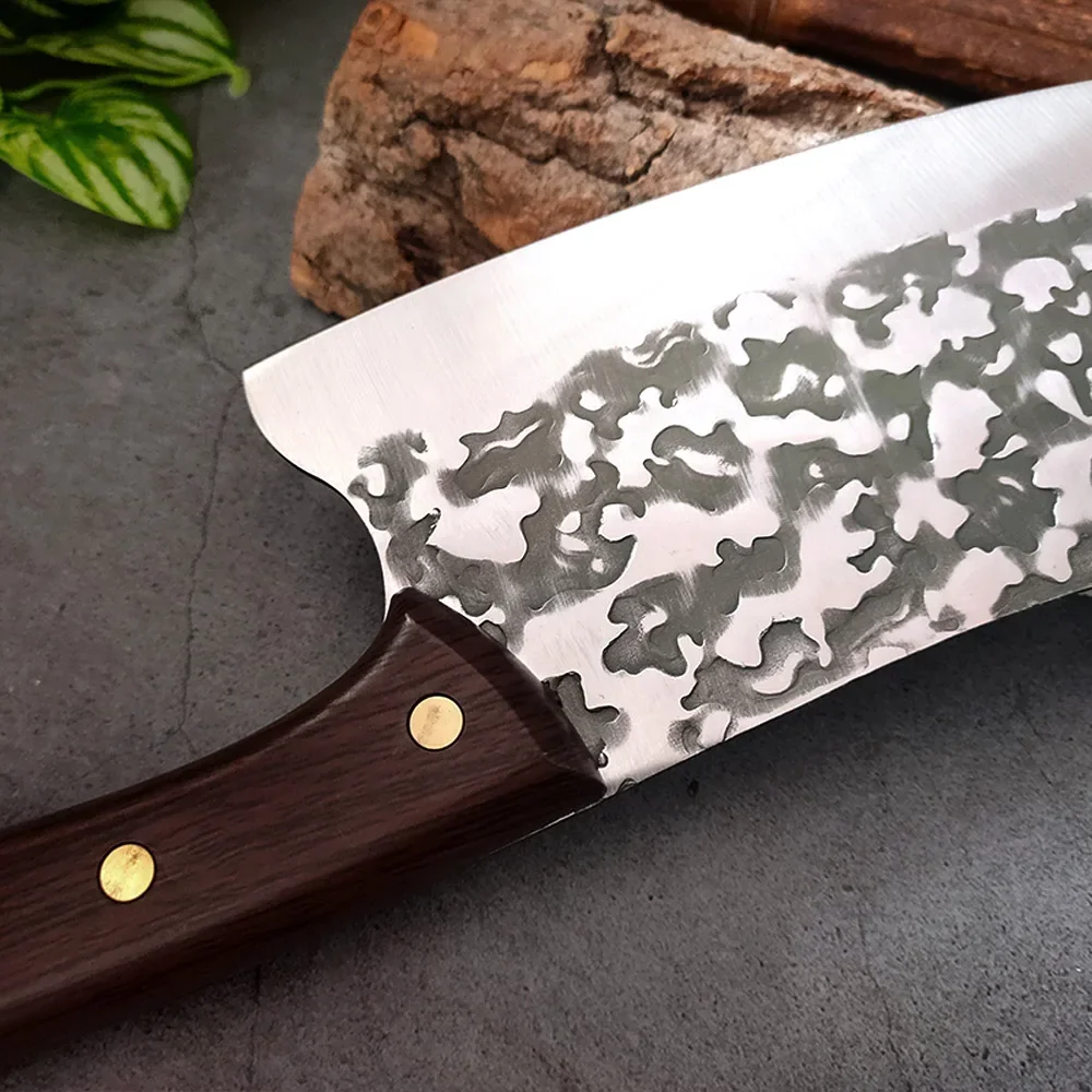 Тесак для измельчения мясной нож резак с высокоуглеродистым покрытием бритва