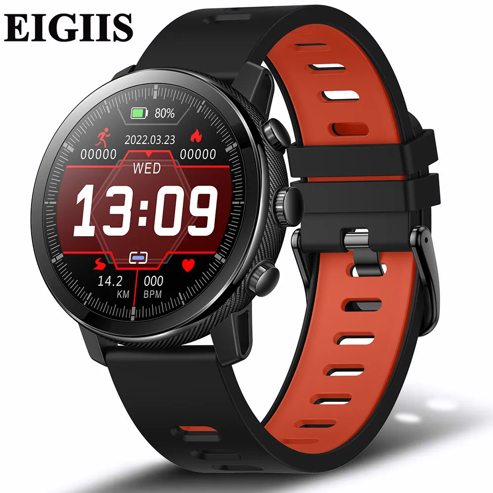 

EIGIIS Smart Watch Men 1.28'' HD Touch Screen Fitness Tracker Watch Bluetooth Dail Calls Speaker Waterproof Sports Smartwatch