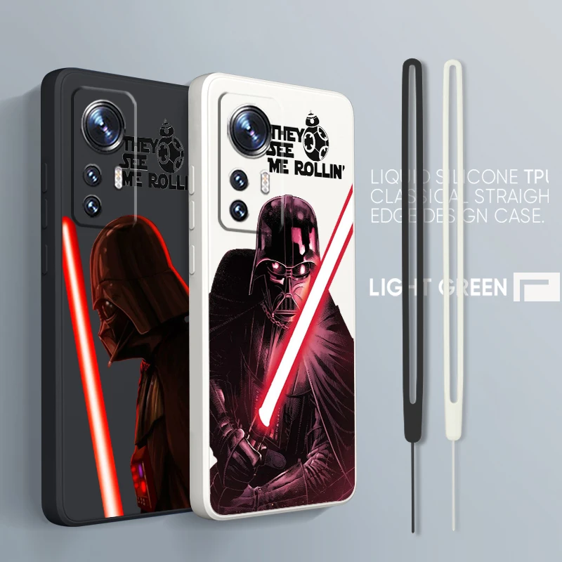 

Cute Disney S-Star Warsrgvr For Xiaomi Mi 13 12T 11i 11X 10S 10 Pro Lite Ultra 5G Liquid Rope Silicone Phone Case