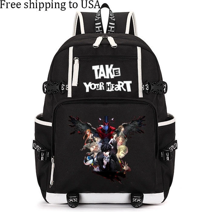 

Persona 5 Take Your Heart Game JOKER Kurusu Akira Backpack Rucksack Shoulder Bag School bags Travel Bag