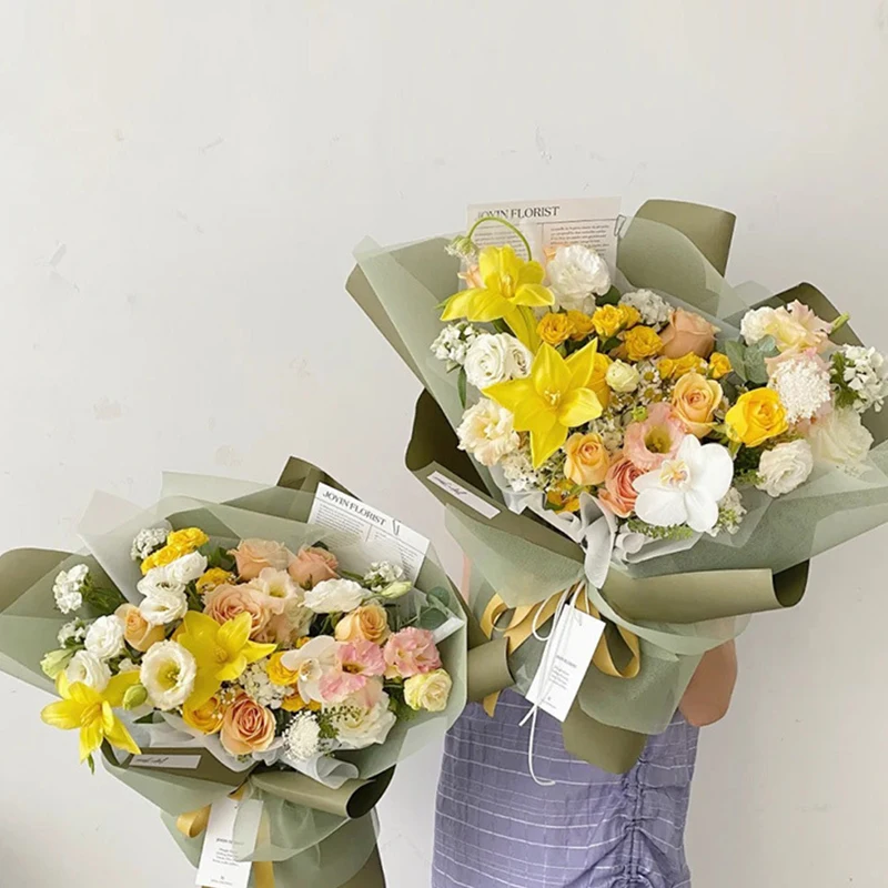 

50 см * 5 ярдов Корейский Цветочный Упаковочная бумага сетка для упаковки подарков Сетка Пряжа для упаковки цветов мягкая тюль букет цветочная упаковка рулон
