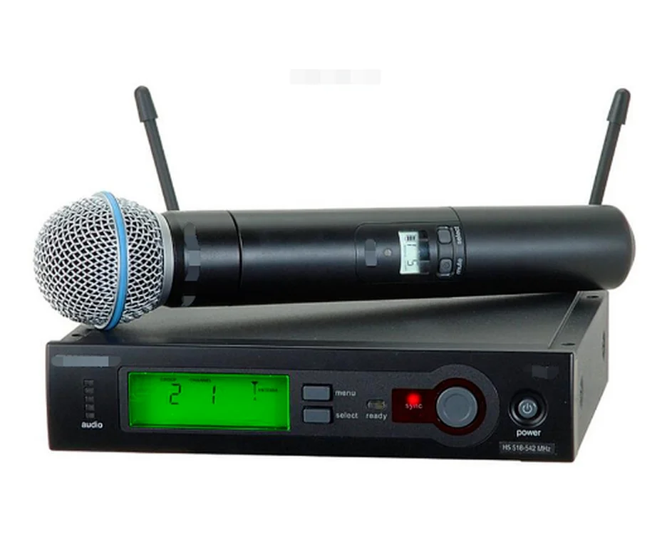

High Quality Vocal dynamics SLX4 SM58 Beta58a Church Wireless Microphone shure SLX24 Beta87 Handheld wireless microphone