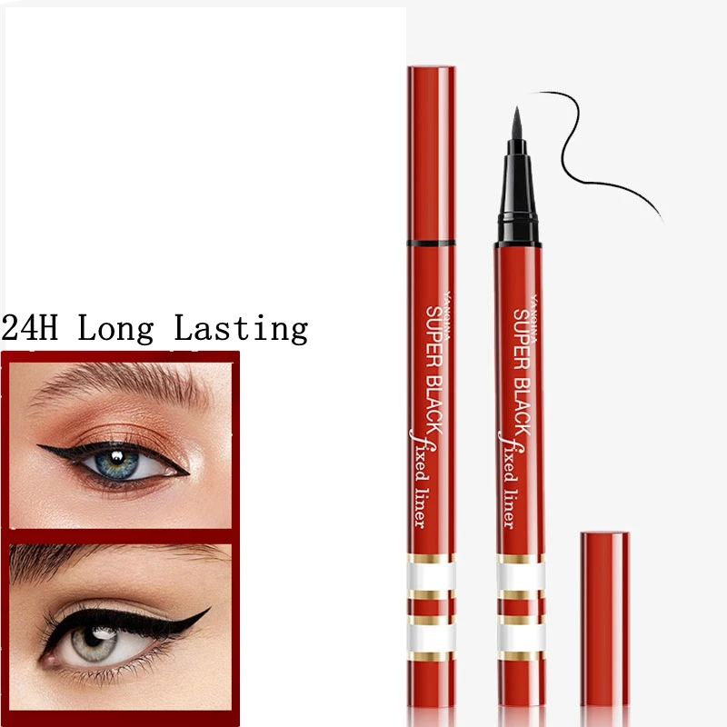 

Black Waterproof Long Lasting Liquid Eyeliner Pencil Sweatproof Quick Dry Easy To Wear High Pigment Eye Liner Pen Eye Makeup