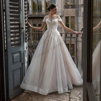 viktoria modern wedding dresses for women sweetheart custom made court train zipper a line appliques off the shoulder vestidos