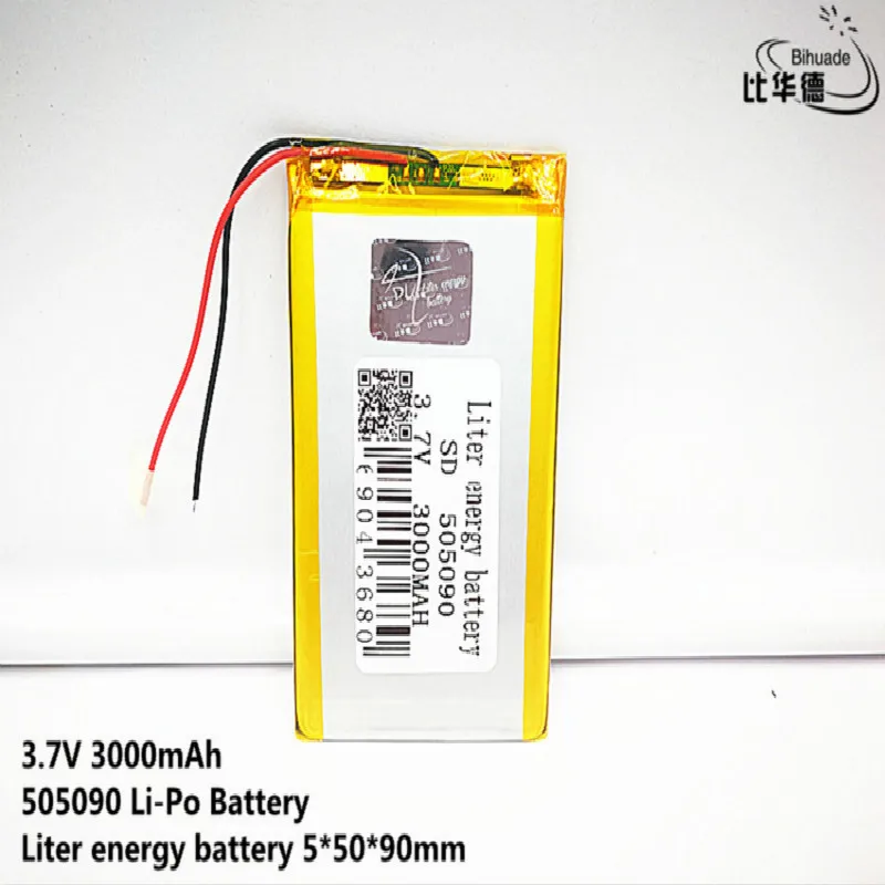 

10pcs Liter energy battery Good Qulity 3.7V,3000mAH,505090 Polymer lithium ion / Li-ion battery for TOY,POWER BANK,GPS,mp3,mp4