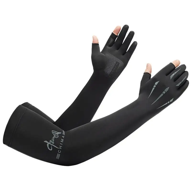 

Cycling Fishing Half Finger Long Gloves Women Arm Sleeves Sunscreen Ice Sleeve Running Long Gloves Sports Sleeves 2 Pcs Nylon