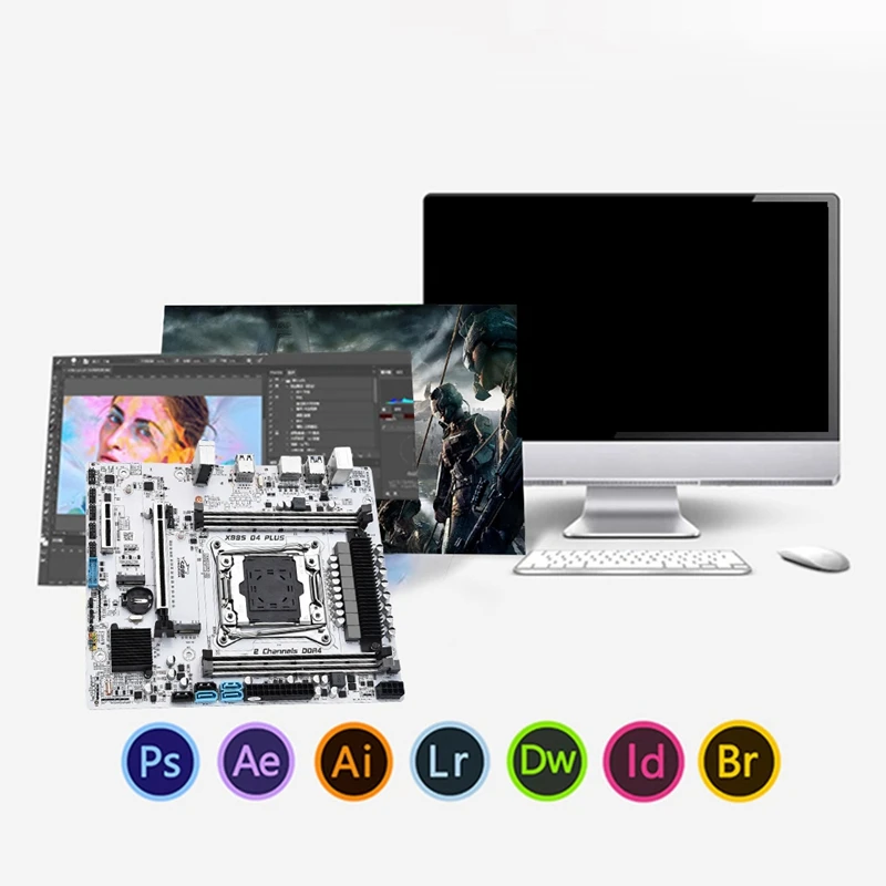 Материнская плата X99S D4 PLUS для компьютера 4XDDR4 LGA2011-3 USB3.0/2 0 SATA 3 0/2 поддержка M.2 NVME/NGFF