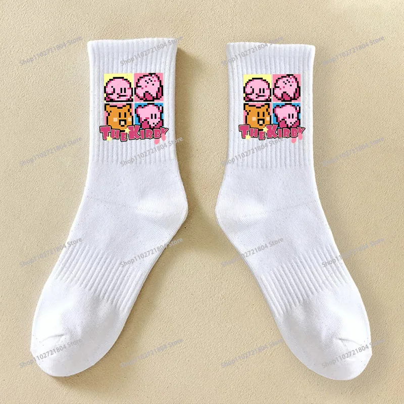Фото Спортивные непромокаемые носки Kirbys для студентов, носки с принтом аниме и мультфильмов, мужские и женские универсальные модные носки с защитой от запаха №3