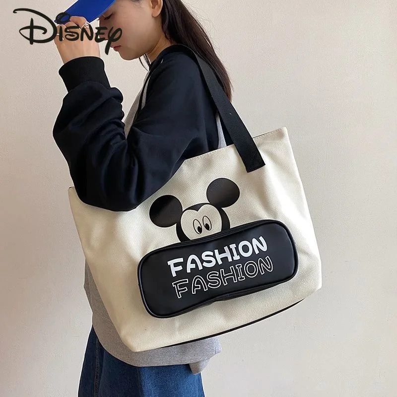 Disney Mickey Luxury Brand Women's Bag Large Capacity Commuter Casual Bag Cartoon Versatile Multifunctional Storage Shoulder Bag