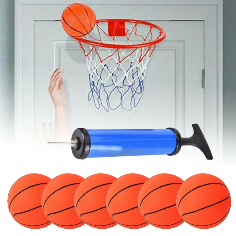 

6 Pcs Basketball With Pump With Needle Mini PVC Basketball For Kids For Indoor Sports/parent-child Games/basketball