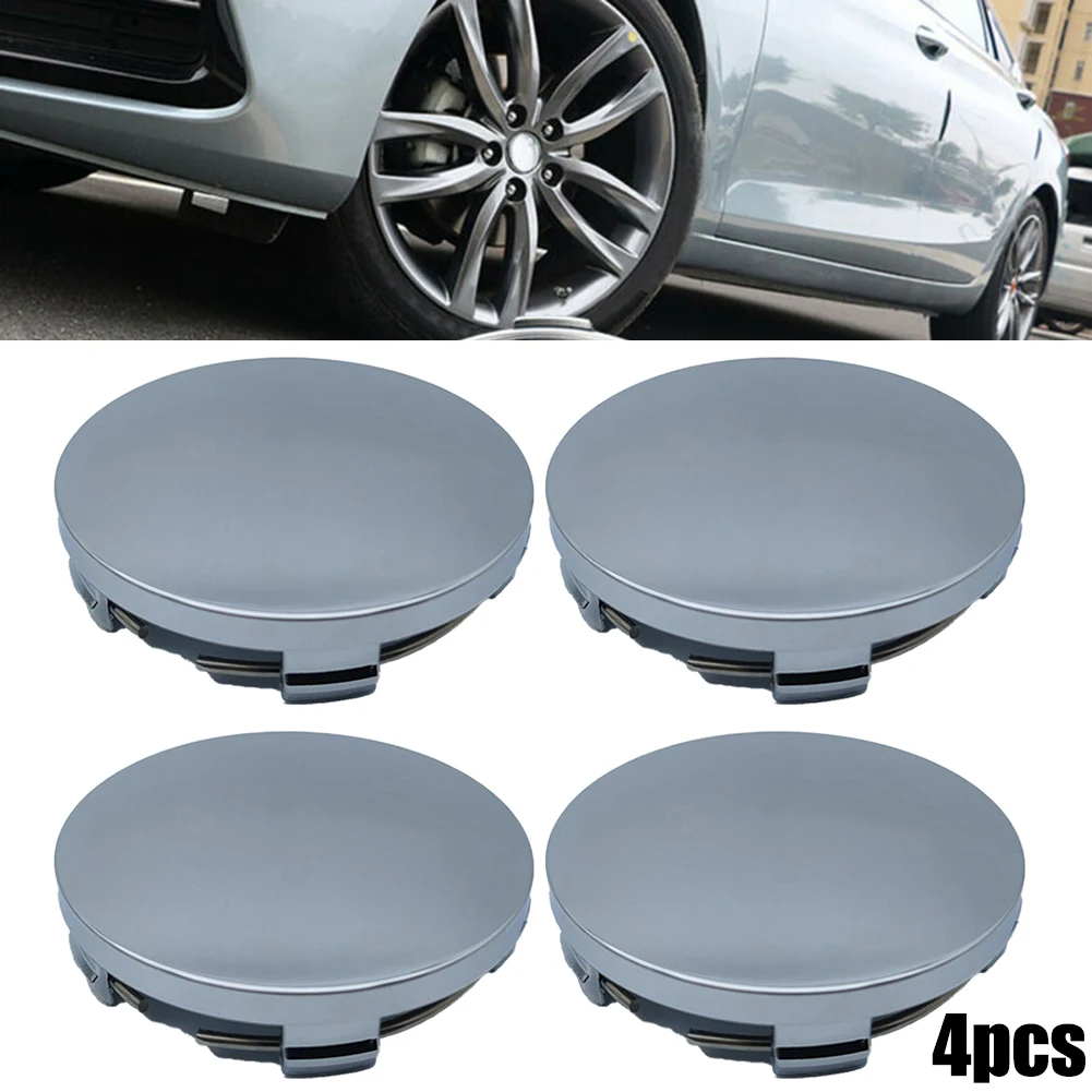 

4Pcs 56MM/60MM Universal Car Vehicle Wheel Hub Cover Center Cap Glossy Curved Electroplating Black R60