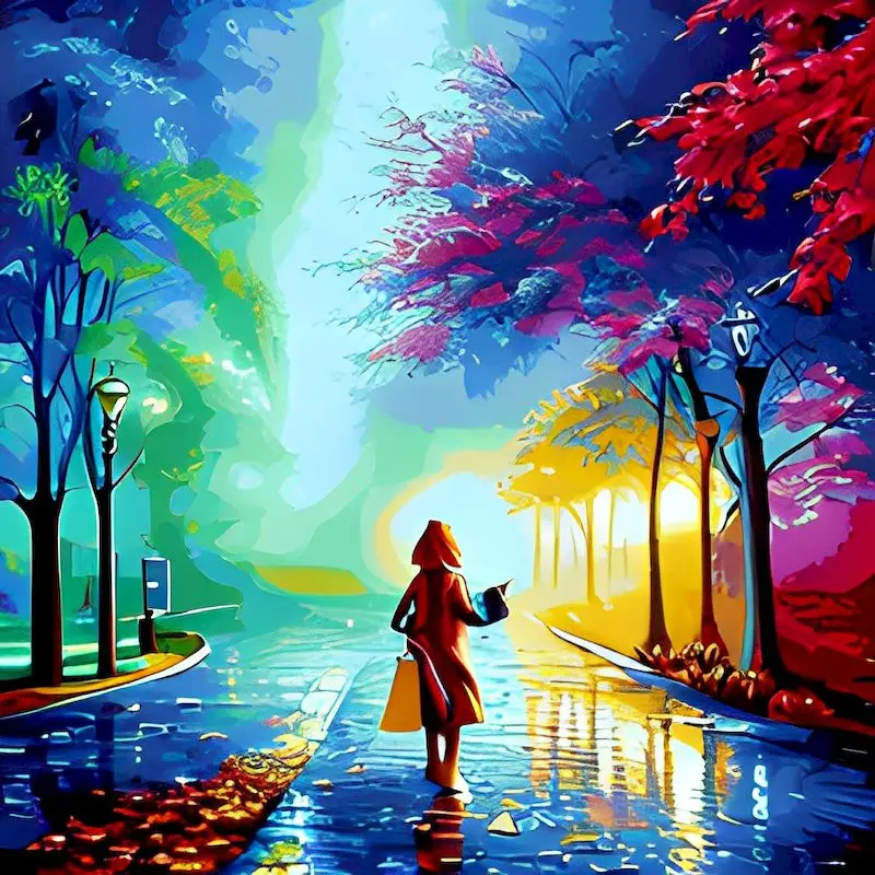 

GATYZTORY Painting By Numbers Colorful Tree Street Landscape Coloring By Numbers For Adults Personalized Gift Kill Time Diy Gif