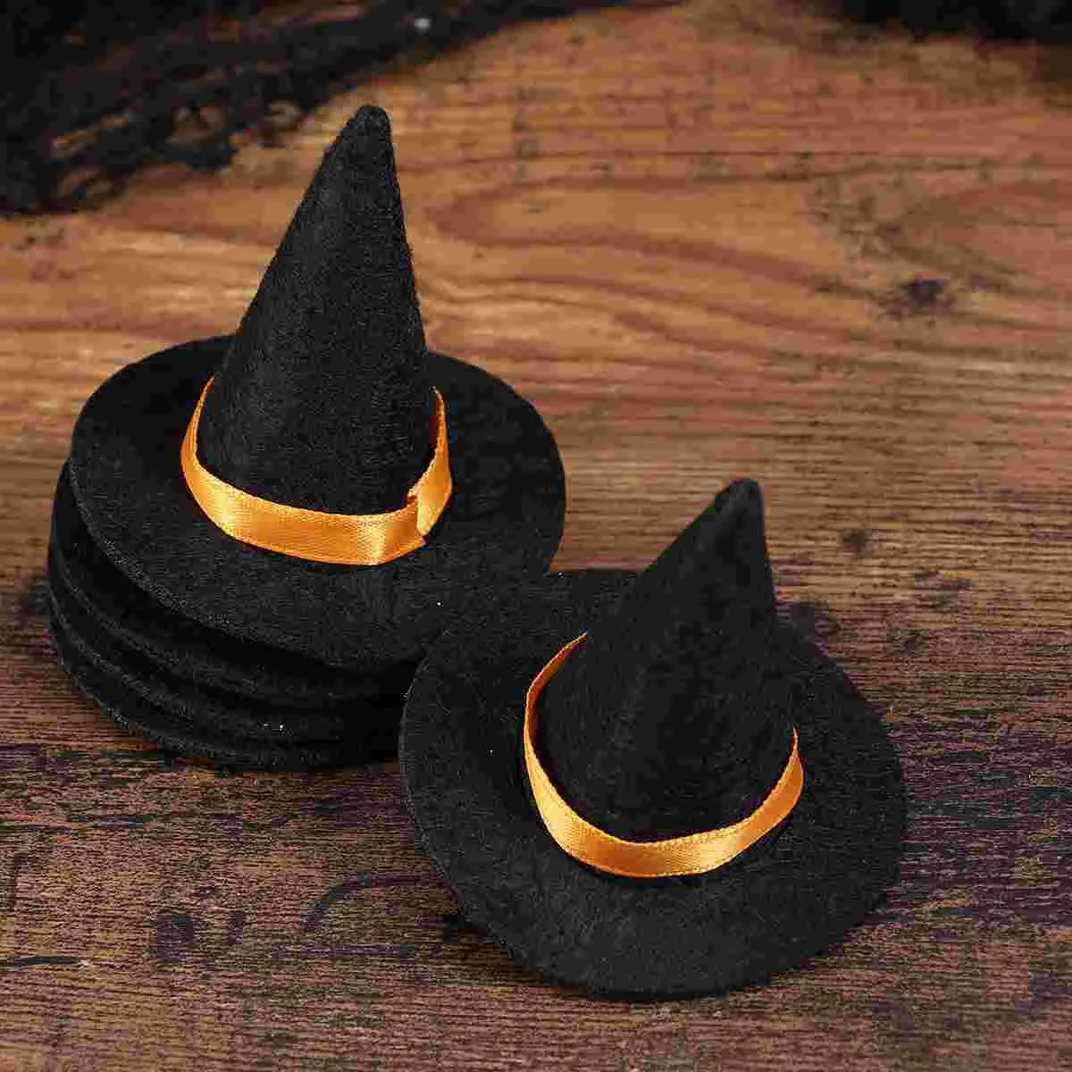 

Witch Hatbottlemini Hats Decor Felt Crafts Party Capcovers Miniature Decorations Hair Accessories Caps Topper Small Favors