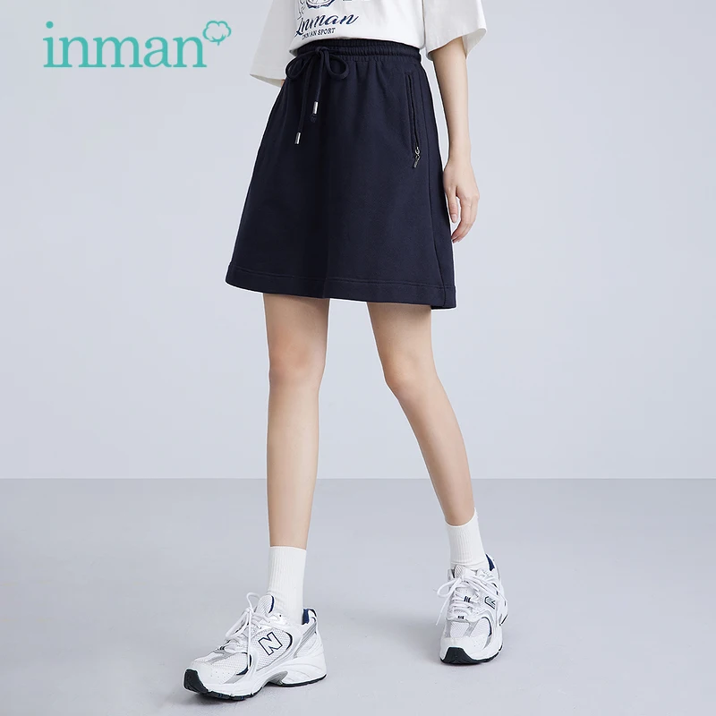 INMAN Женская юбка на лето и весну повседневная женская универсальная Хлопковая
