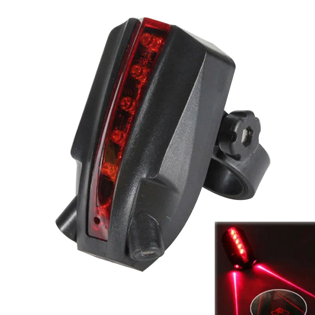 

Bike Tail Light Rear Light Cycling Projector Safety Warning Lamp Back Flashlight for Mountain Bike (Black)