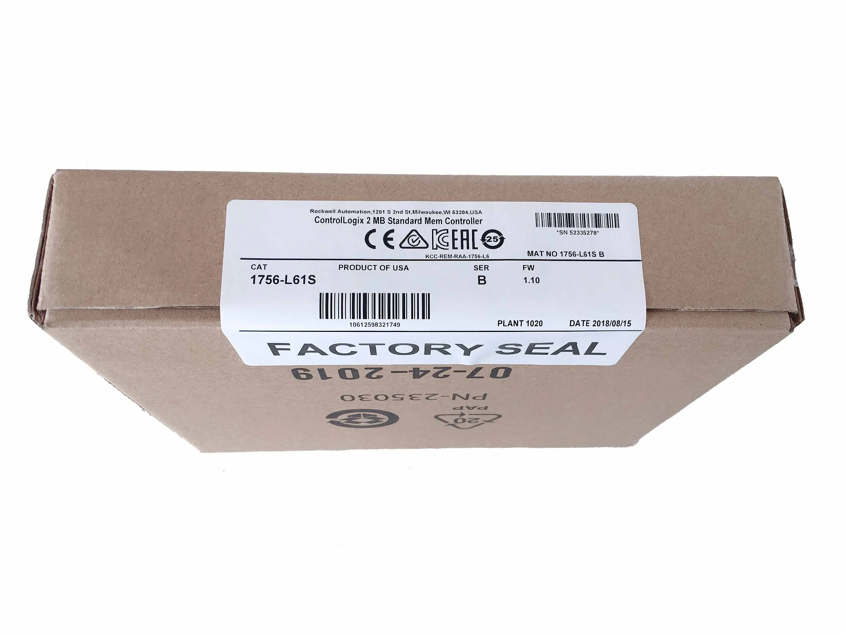 

New Original In BOX 1756-L61S 1756L61S {Warehouse stock} 1 Year Warranty Shipment within 24 hours