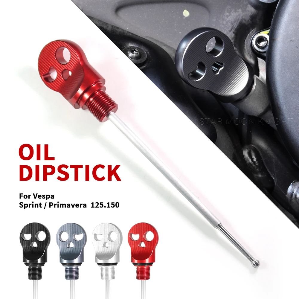 

Для VESPA Sprint Primavera 125 150 аксессуары для мотоциклов щуп масляного масла дренажный винт с ключом инструмент CNC алюминий