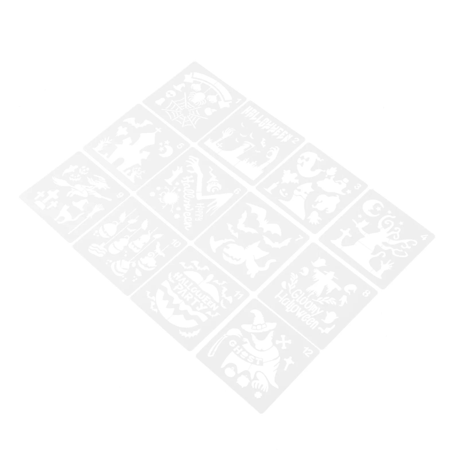 

Halloween Cookie Stencils Openwork Painting Template Cake Toppers Multi-function Printing