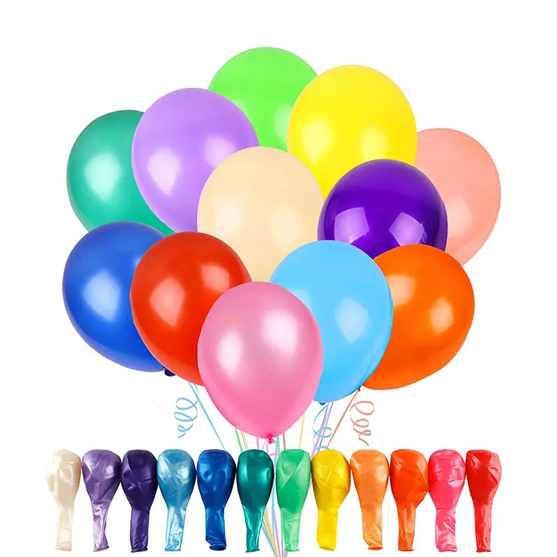 100Pcs Balloons 12 Inch Rainbow Latex Balloons, for Party Decoration, Birthday Party Supplies or Arch Garland Decoration
