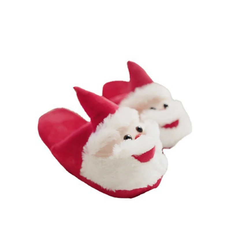 Lovely Women Slippers Santa Claus Winter Shoes Cartoon Plush Slippers Merry Christmas Women Warm Fluffy Funny Slipper